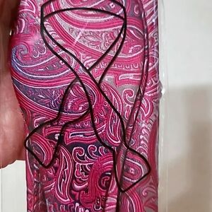 NWOT Alizeal Hot Pink & Black Hanky & Bowtie Set